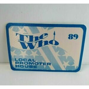 The Who Backstage Pass Original 1989 Kids Are Alright Classic Rock Tour Blue